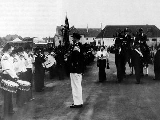 Schützenparade am Börsenpaltz